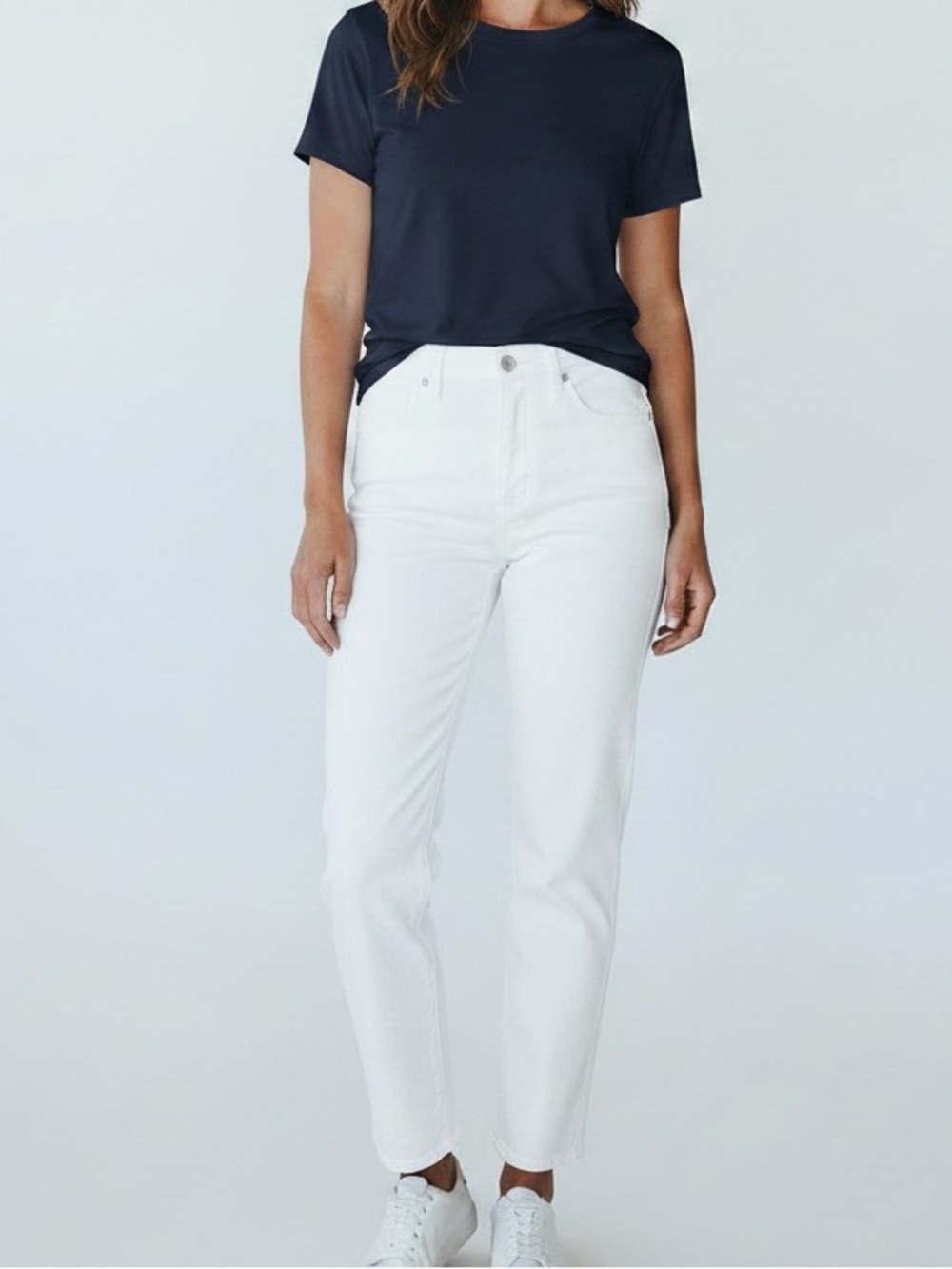 Madewell Stovepipe High-Rise Straight Jeans White Denim MC636 WT8315 Sz 31